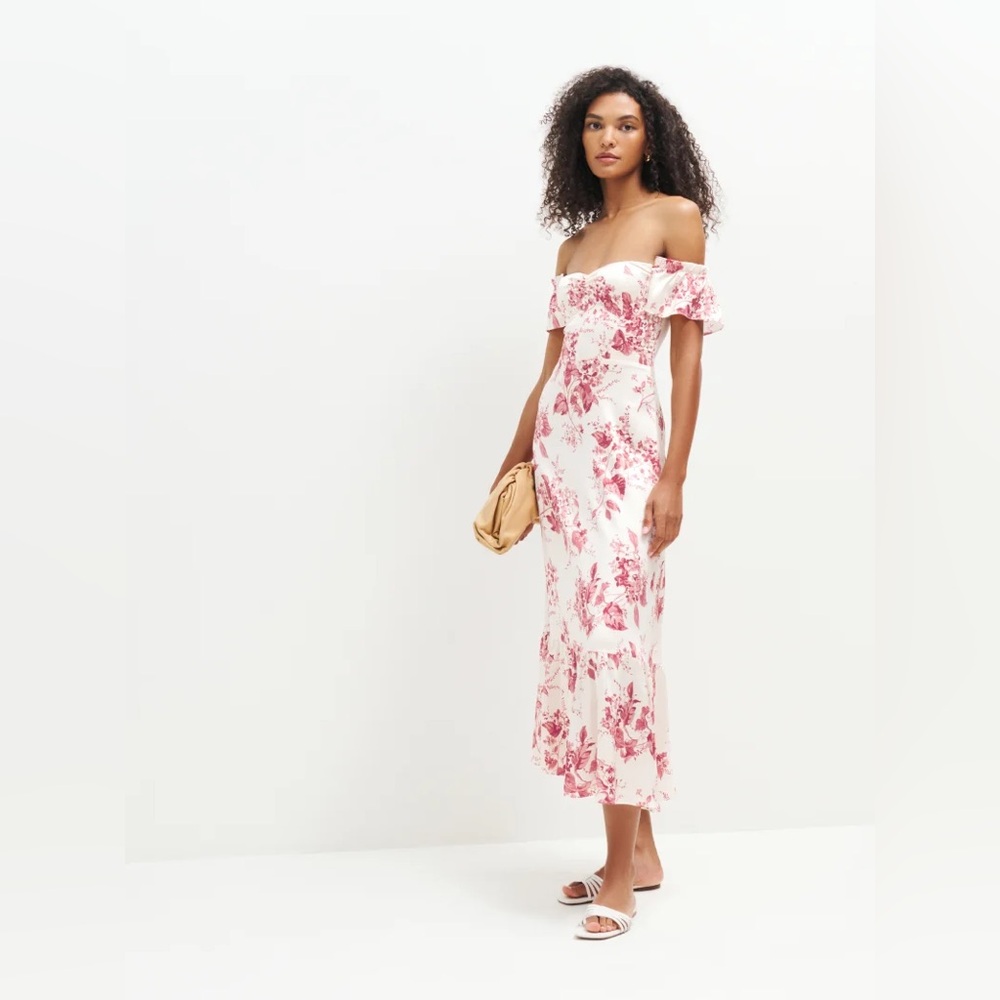 NWT Reformation Sianna Silk Dress -Size 6 in Paris Floral